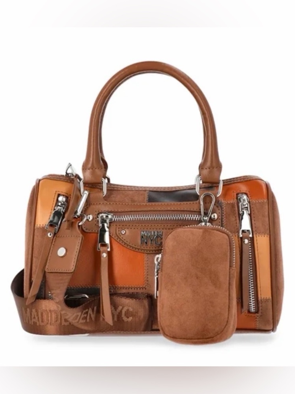 Core Barrel Bag Patchwork with Detachable Pouch